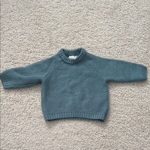 Zara Cozy dark green Knit Sweater